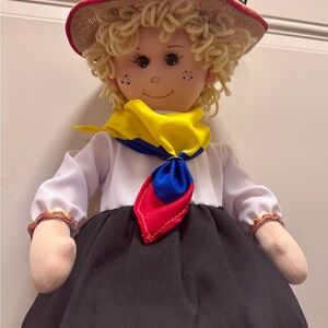Colorful Doll with Hat and Scarf
